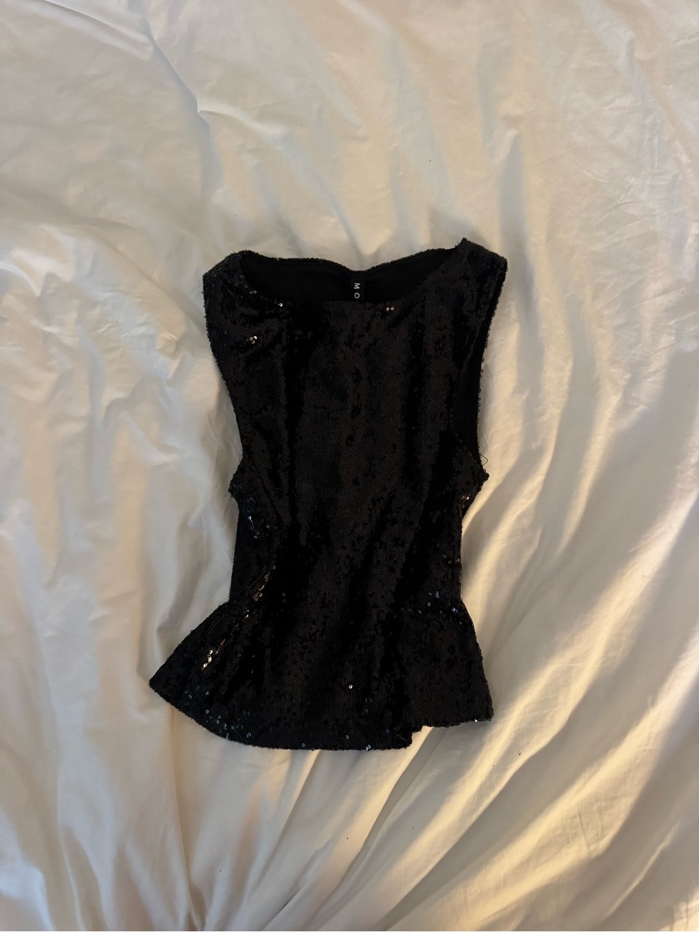 Black Sequin Motel Rocks Tank Top